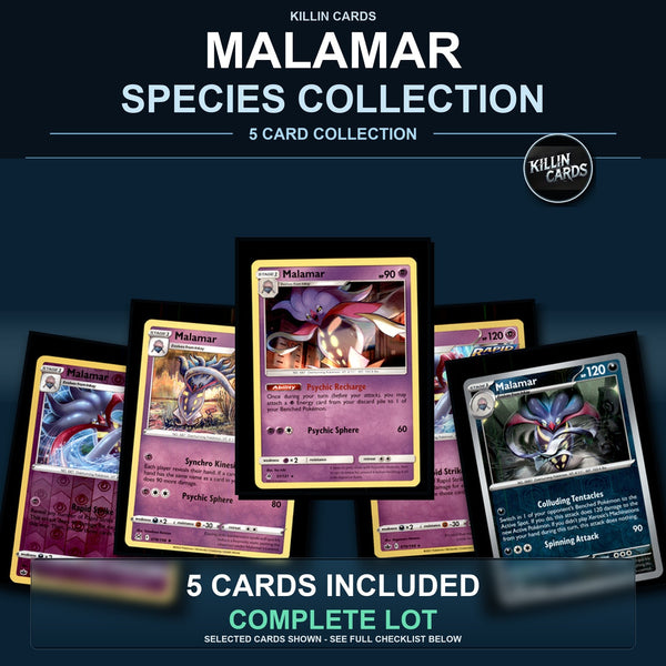 Pokemon TCG Malamar Species Collection 5 Different Cards