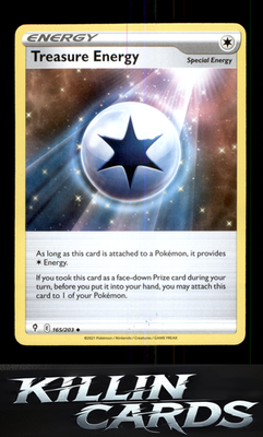 Treasure Energy 165/203 Pokemon Uncommon SWSH07: Evolving Skies Card NM