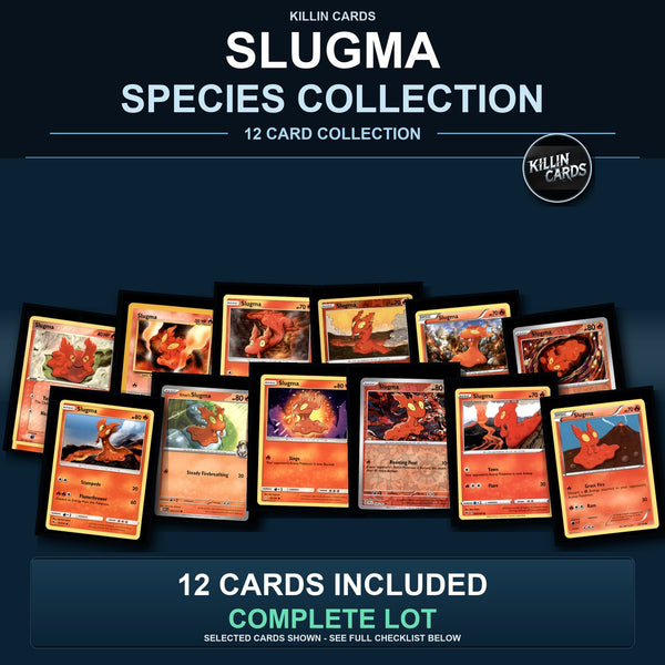 Pokemon TCG Slugma Species Collection 12 Different Cards