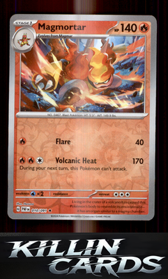Reverse Holofoil Magmortar 010/091 Pokemon Rare SV: Paldean Fates Card NM