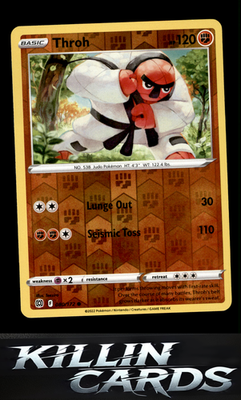 Reverse Holofoil Throh 080/172 Pokemon Common SWSH09: Brilliant Stars Card NM