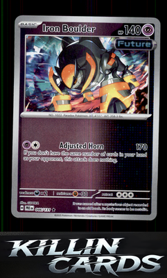 Reverse Holofoil Iron Boulder 046/131 Pokemon Rare SV: Prismatic Evolutions Card