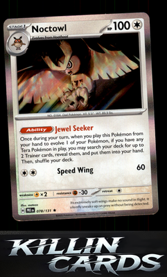 Noctowl 078/131 Pokemon Rare SV: Prismatic Evolutions Card NM