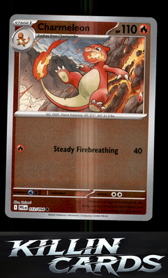 Reverse Holofoil Charmeleon 012/094 Pokemon Common ME02: Phantasmal Flames Card