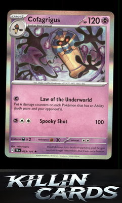 Cofagrigus 083/191 Pokemon Rare SV08: Surging Sparks Card NM