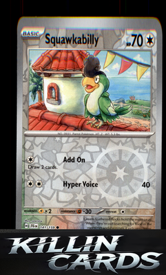 Reverse Holofoil Squawkabilly 141/159 Pokemon Common SV09: Journey Together Card