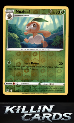 Reverse Holofoil Nuzleaf 012/196 Pokemon Uncommon SWSH11: Lost Origin Card NM
