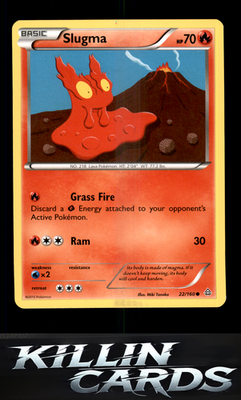 Slugma 22/160 Pokemon Common XY - Primal Clash Card LP