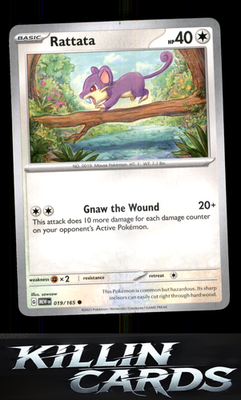 Rattata 019/165 Pokemon Common SV: Scarlet & Violet 151 Card NM