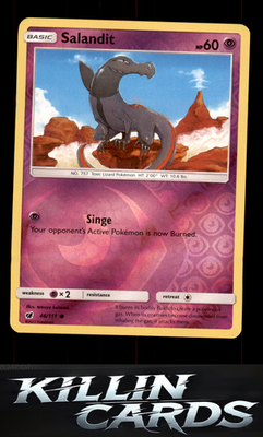 Reverse Holofoil Salandit 46/111 Pokemon Common SM - Crimson Invasion Card NM
