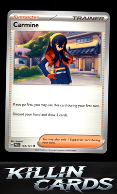 Carmine 103/131 Pokemon Uncommon SV: Prismatic Evolutions Card NM