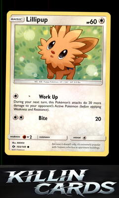 Lillipup 103/149 Pokemon Common SM Base Set Card LP