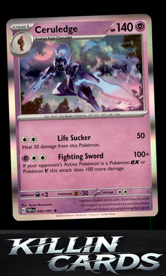 Ceruledge - 040/091 040/091 Pokemon Rare SV: Paldean Fates Card NM