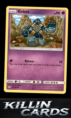 Golett 89/236 Pokemon Common SM - Cosmic Eclipse Card LP