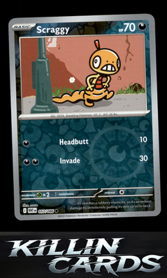 Reverse Holofoil Scraggy 057/086 Pokemon Common SV: White Flare Card NM