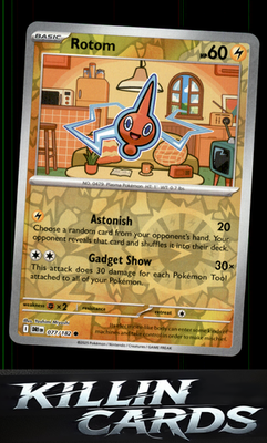 Reverse Holofoil Rotom - 077/182 077/182 Pokemon Common SV10: Destined Rivals Ca