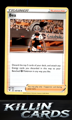 Bea 147/185 Pokemon Uncommon SWSH04: Vivid Voltage Card NM