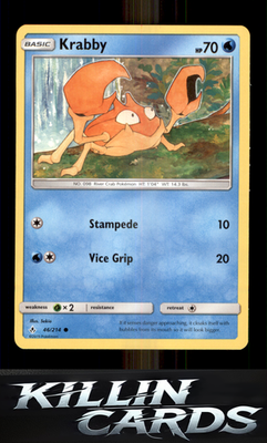 Krabby 46/214 Pokemon Common SM - Unbroken Bonds Card NM