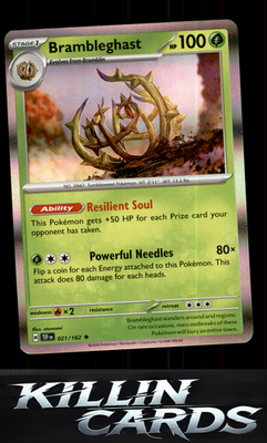 Brambleghast 021/162 Pokemon Rare SV05: Temporal Forces Card NM