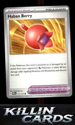 Haban Berry 111/131 Pokemon Common SV: Prismatic Evolutions Card NM
