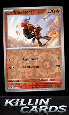 Reverse Holofoil Charcadet 043/197 Pokemon Common SV03: Obsidian Flames Card NM