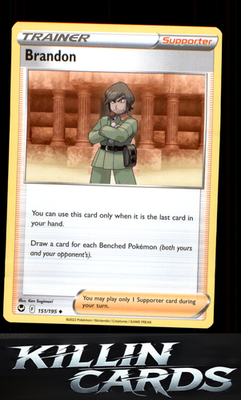 Brandon 151/195 Pokemon Uncommon SWSH12: Silver Tempest Card NM