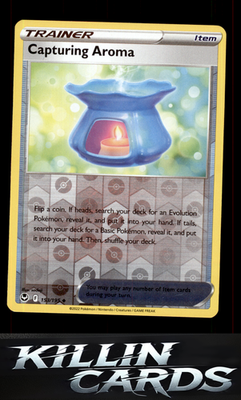 Reverse Holofoil Capturing Aroma 153/195 Pokemon Uncommon SWSH12: Silver Tempest