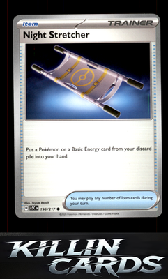 Night Stretcher 196/217 Pokemon Common ME: Ascended Heroes Card NM