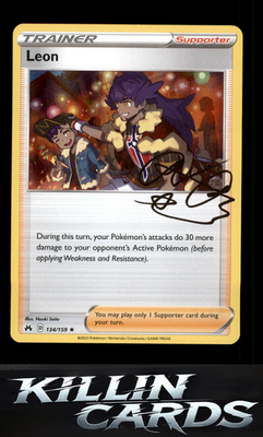 Leon 134/159 Pokemon Holo Rare SWSH: Crown Zenith Card NM