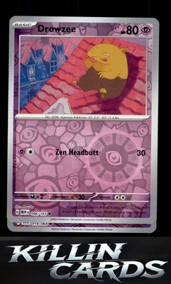 Reverse Holofoil Drowzee 096/165 Pokemon Common SV: Scarlet & Violet 151 Card LP