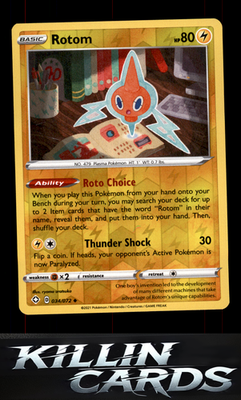 Reverse Holofoil Rotom 034/072 Pokemon Uncommon Shining Fates Card NM