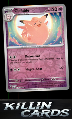 Reverse Holofoil Clefable 079/167 Pokemon Uncommon SV06: Twilight Masquerade Car