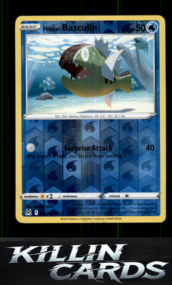 Reverse Holofoil Hisuian Basculin 044/196 Pokemon Common SWSH11: Lost Origin Car