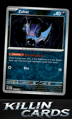 Reverse Holofoil Zubat 041/165 Pokemon Common SV: Scarlet & Violet 151 Card NM