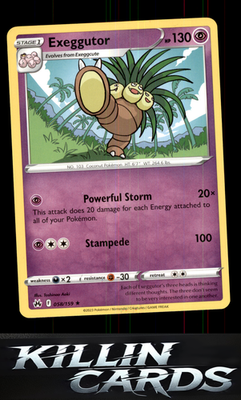 Exeggutor 058/159 Pokemon Rare SWSH: Crown Zenith Card NM