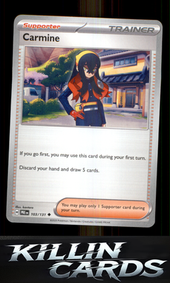 Carmine 103/131 Pokemon Uncommon SV: Prismatic Evolutions Card NM