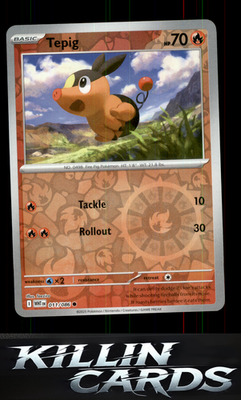 Reverse Holofoil Tepig 011/086 Pokemon Common SV: White Flare Card NM