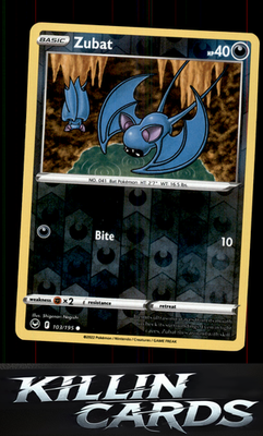 Reverse Holofoil Zubat 103/195 Pokemon Common SWSH12: Silver Tempest Card NM
