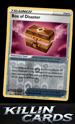 Reverse Holofoil Box of Disaster 154/196 Pokemon Uncommon SWSH11: Lost Origin Ca