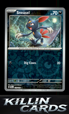 Reverse Holofoil Sneasel 133/193 Pokemon Common SV02: Paldea Evolved Card NM