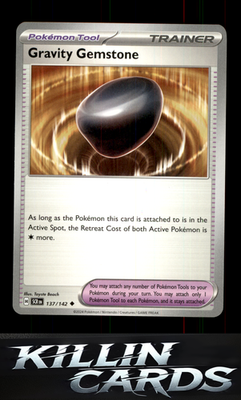 Gravity Gemstone 137/142 Pokemon Uncommon SV07: Stellar Crown Card NM