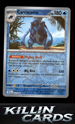Reverse Holofoil Carracosta 023/086 Pokemon Rare SV: Black Bolt Card NM