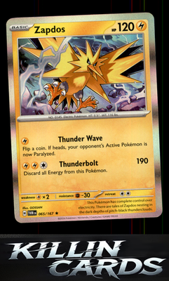 Zapdos 065/167 Pokemon Rare SV06: Twilight Masquerade Card NM