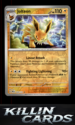 Reverse Holofoil Jolteon 029/131 Pokemon Rare SV: Prismatic Evolutions Card NM