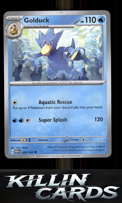 Golduck 055/165 Pokemon Uncommon SV: Scarlet & Violet 151 Card NM