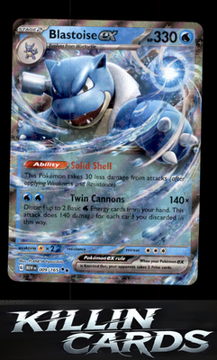 Blastoise ex - 009/165 009/165 Pokemon Double Rare SV: Scarlet & Violet 151 Card