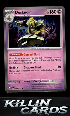 Dusknoir 037/131 Pokemon Rare SV: Prismatic Evolutions Card NM