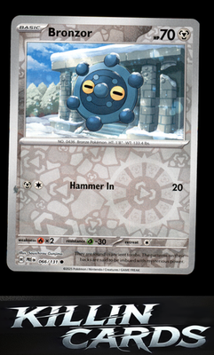 Reverse Holofoil Bronzor 066/131 Pokemon Common SV: Prismatic Evolutions Card NM