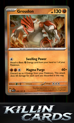 Groudon 049/131 Pokemon Rare SV: Prismatic Evolutions Card NM