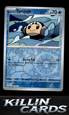 Reverse Holofoil Tympole 050/197 Pokemon Common SV03: Obsidian Flames Card NM